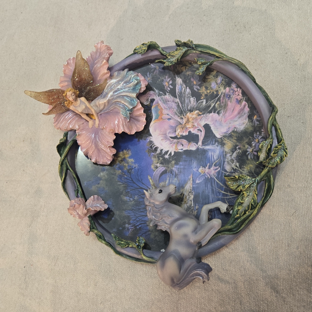 Pink and Green Floral Mixed Media Art